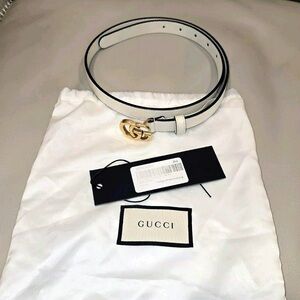 Gucci belt cream white